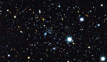 This image shows the newly-discovered dwarf galaxy Eridanus 2. Image credit: Sergey E. Koposov et al / Dark Energy Survey.