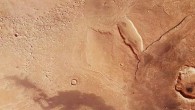 Part of the Cydonia Mensae region on Mars. The image was acquired by the Mars Express orbiter on 19 November 2014. Image credit: ESA / DLR / FU Berlin / IGO / CC BY-SA 3.0.