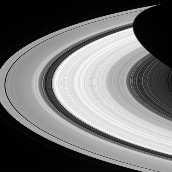 This close-up image of Saturn’s rings was taken in red light with the wide-angle camera on the Cassini spacecraft on January 8, 2015. Image credit: NASA / JPL-Caltech / Space Science Institute.