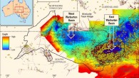 Warburton East and West sub-basins, northeast South Australia; the Birdsville Track Ridge divides the Warburton East Basin from the Warburton West Basin. Image credit: A.Y. Glikson et al.