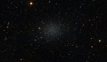 This image shows the Sculptor dwarf galaxy. Image credit: ESO / Digitized Sky Survey 2.