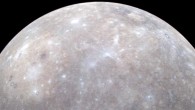 Color differences on Mercury are subtle, but they reveal important information about the nature of the planet’s surface material. Image credit: NASA / JPL.