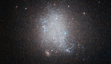 This image shows the star-forming galaxy UGC 5797. Image credit: ESA / Hubble / NASA / Luca Limatola.