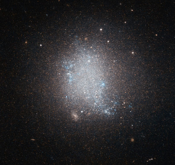 This image shows the star-forming galaxy UGC 5797. Image credit: ESA / Hubble / NASA / Luca Limatola.