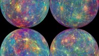 MASCS/MDIS color mosaics of Mercury. Image credit: NASA / Johns Hopkins University Applied Physics Laboratory / Carnegie Institution of Washington.
