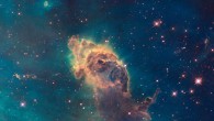 Composed of gas and dust, this molecular cloud resides in a stellar nursery called the Carina Nebula, located 7,500 light-years away in the constellation Carina. Image credit: NASA / ESA / Hubble SM4 ERO Team.