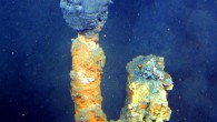 A hydrothermal vent at Brothers volcano, Kermadec arc, New Zealand. Image credit: NOAA.