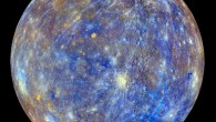 This colorful view of Mercury was produced by using images from the color base map imaging campaign during MESSENGER’s primary mission. These colors are not what Mercury would look like to the human eye, but rather the colors enhance the chemical, mineralogical, and physical differences between the rocks that make up the planet’s surface. Image credit: NASA / Johns Hopkins University Applied Physics Laboratory / Carnegie Institution of Washington.