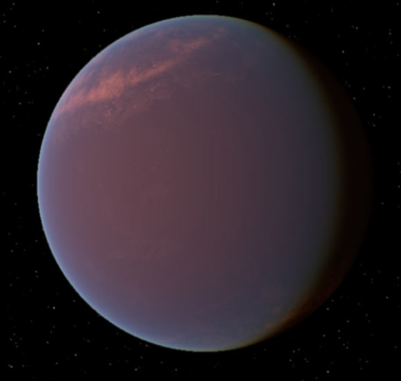 A hypothetical mini-Neptune. Image credit: DLR Institute of Planetary Research.