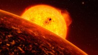 55 Cancri e is so close to its host star that it must experience extreme conditions. Image credit: ESO / L. Calçada.