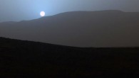 NASA’s Curiosity Mars rover captured this beautiful view of nightfall on the Red Planet on April 15, 2015. The red surface coloring of Mars is due to oxidized iron. At certain times of the Martian year, great dust storms occur; the large amounts of dust in the atmosphere during these storms absorb much of the incoming radiation from the Sun; this causes large temperature inversions in the Martian atmosphere. Image credit: NASA / JPL-Caltech / MSSS.