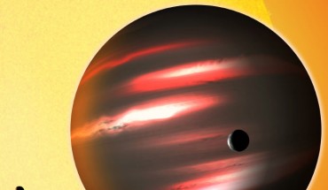 An artist’s conception of the gas giant exoplanet TrES-2b. Image credit: David A. Aguilar / CfA.