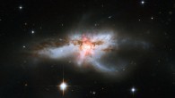 This image shows NGC 6240. Image credit: NASA / ESA / Hubble Heritage / STScI / AURA / Hubble Collaboration / A. Evans, University of Virginia / NRAO / Stony Brook University.