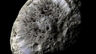Cassini passed Hyperion on 31 May 2015 at a distance of about 21,000 miles (34,000 km). Mission scientists expect images from the encounter to arrive on Earth within 1-2 days. This view of the moon was obtained during Cassini’s flyby on 26 September 2005. It reveals crisp details across the strange, tumbling moon’s surface. Differences in color could represent differences in the composition of surface materials. Image credit: NASA / JPL-Caltech / Space Science Institute.