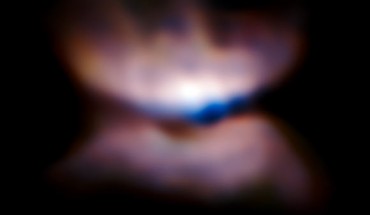 This image from ESO’s Very Large Telescope shows a butterfly-like nebula around the red giant star L2 Puppis. Image credit: ESO / Pierre Kervella.