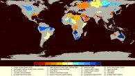 Groundwater storage trends for world’s 37 largest aquifer systems. Of these, 21 have exceeded sustainability tipping points and are being depleted, with 13 considered significantly distressed, threatening regional water security and resilience. Image credit: University of California, Irvine / NASA / JPL-Caltech.