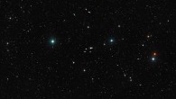 This image shows a ground-based wide-field view of the region around HCG 16. Image credit: NASA / ESA / Digitized Sky Survey 2 / Davide De Martin.