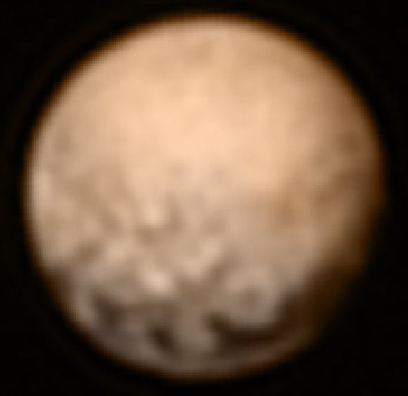 NASA’s New Horizons spacecraft obtained this image on 01 July 2015 from a distance of 7.8 million miles (12.5 million km), prior to the July 4 anomaly that sent the probe into safe mode. Image credit: NASA / Johns Hopkins University Applied Physics Laboratory / Southwest Research Institute.
