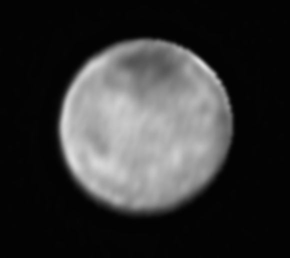 New Horizons was about 3.7 million miles (6 million km) from Charon when it snapped this image on July 8, 2015. Image credit: NASA / Johns Hopkins University Applied Physics Laboratory / Southwest Research Institute.