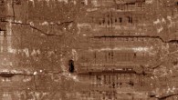 Unwrapped texture image of the Ein Gedi scroll, showing letters of the Hebrew alphabet. Image credit: Seth Parker / University of Kentucky.