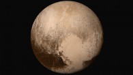 This mosaic provides the best view ever obtained of the dwarf planet Pluto. The lower right edge of the planet in this view currently lacks high-resolution color coverage. Image credit: NASA / Johns Hopkins University Applied Physics Laboratory / Southwest Research Institute.