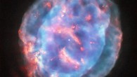 This Hubble image of the planetary nebula NGC 6818 (Little Gem Nebula) shows two layers of gas (with dust): a spherical outer region and a brighter, vase-shaped interior bubble. Image credit: ESA / Hubble / NASA / Judy Schmidt, geckzilla.com.