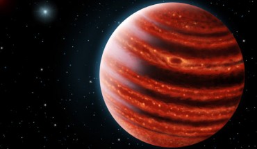 An artistic conception of the young Jovian planet 51 Eridani b. Image credit: Danielle Futselaar / Franck Marchis / SETI Institute.