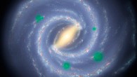 In this theoretical artist’s conception of our Milky Way Galaxy, green ‘bubbles’ mark areas where alien life has spread beyond its home system to create cosmic oases, a process called panspermia. Image credit: NASA / JPL / R. Hurt.