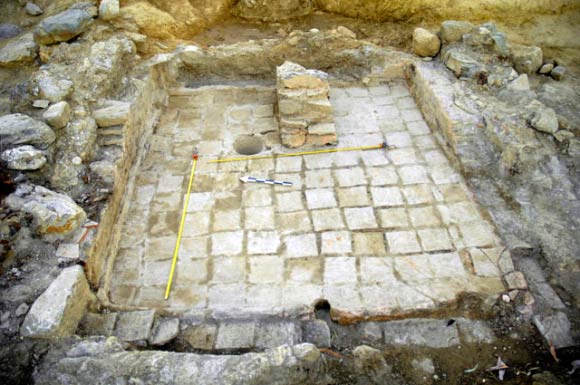 This image shows the remains of a Mycenaean palace at the archaeological site of Agios Vasileios in the valley of Sparta, Peloponnese. Image credit: Angelos Delivorias / Stavros Vlizos / Greek Ministry of Culture.