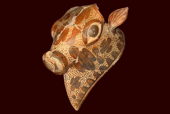 A bull’s head cup. Image credit: Angelos Delivorias / Stavros Vlizos / Greek Ministry of Culture.