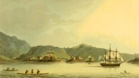 This 1814 print includes an image of the Neva. Image credit: Dave McMahan / Sitka Historical Society.