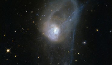 This Hubble image shows NGC 3921, an interacting pair of galaxies in the late stages of its merger. Image credit: NASA / ESA / Hubble / Judy Schmidt, geckzilla.com.