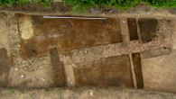 Aerial image of the foundation of a Roman stone building in Gernsheim. Image credit: Dennis Braks.