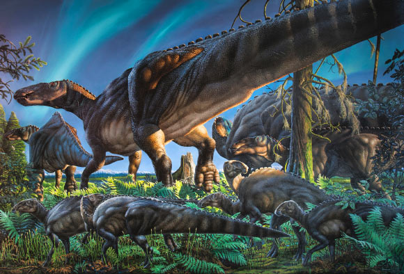 An artist’s depiction of what paleontologists believe Ugrunaaluk kuukpikensis looked like. Image credit: James Havens.