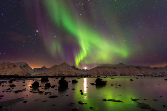 Aurora borealis over Norway. Image credit: Carsten / CC BY 2.0.