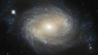 This Hubble image shows the barred spiral galaxy NGC 4639. Image credit: NASA / ESA / Hubble.