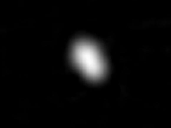 This composite image of Styx was taken by New Horizons’ Long Range Reconnaissance Imager (LORRI) instrument on July 13, about 12.5 hours before the probe’s closest approach to Pluto, and was received on October 5. Image credit: NASA / Johns Hopkins University Applied Physics Laboratory / Southwest Research Institute.