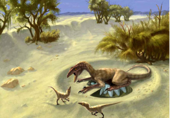 Paleontologists used a novel technique to find out dinosaurs’ body temperatures based on their eggshells. Image credit: Gerald Grenet-Tinnes.