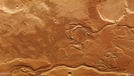 This image of part of the Mangala Valles outflow channel system was acquired by ESA’s Mars Express on July 12, 2015. The region has been subject to intense episodes of flooding, likely triggered by volcanic processes occurring in the nearby Tharsis region. Image credit: ESA / DLR / FU Berlin / CC BY-SA 3.0 IGO.