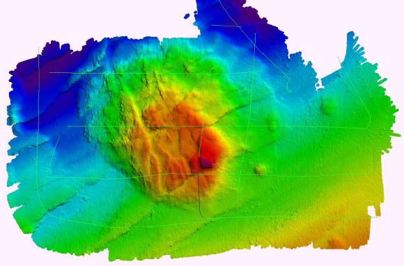 Falkor Seamount. Image credit: Schmidt Ocean Institute.