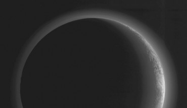 This wide-angle image was made just 15 minutes after New Horizons’ closest approach to Pluto on July 14, 2015. It was taken with New Horizons’ Multi-spectral Visible Imaging Camera from a distance of 11,000 miles. Image credit: NASA / Johns Hopkins University Applied Physics Laboratory / Southwest Research Institute.