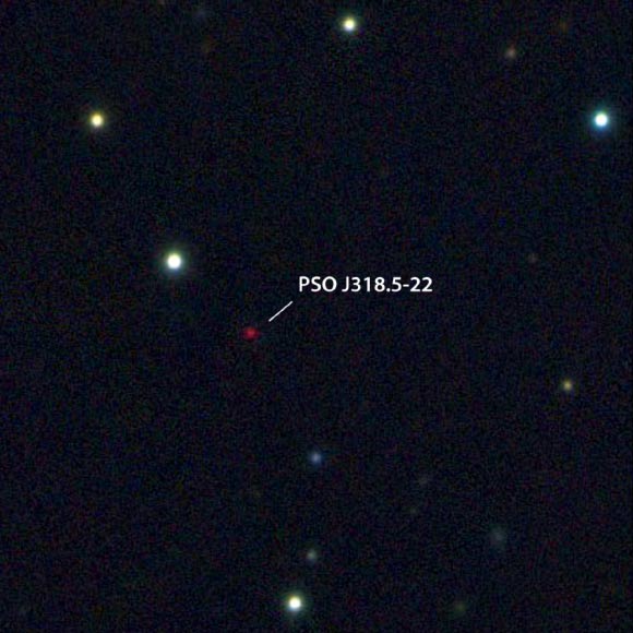 This image shows the free-floating object PSO J318.5-22. Image credit: N. Metcalfe / Pan-STARRS 1 Science Consortium.