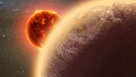 In this artist’s conception GJ 1132b circles a red dwarf star. Image credit: Dana Berry.