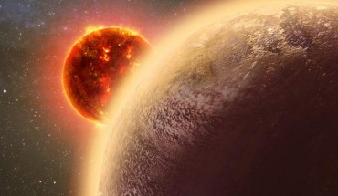 In this artist’s conception GJ 1132b circles a red dwarf star. Image credit: Dana Berry.