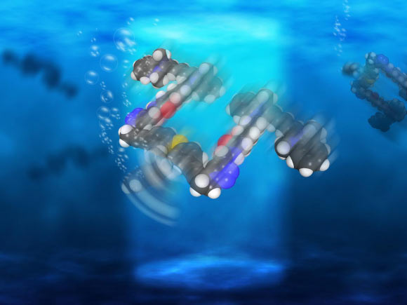 U.S. scientists have created UV light-driven, single-molecule submersibles. Image credit: Loic Samuel / Rice University.