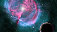 This artistic rendering depicts an Earth-like exoplanet orbiting an evolved star that has formed a stunning planetary nebula; earlier in its life, this planet may have been like one of the eight newly discovered worlds orbiting in the habitable zones of their stars. Image credit: David A. Aguilar / CfA.