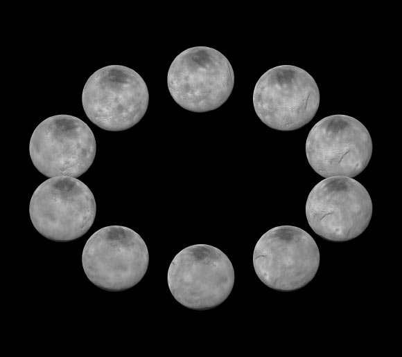 A day on Pluto’s largest moon Charon. Image credit: NASA / Johns Hopkins University Applied Physics Laboratory / Southwest Research Institute.