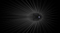 This illustration shows Earth surrounded by dark matter hairs. Image credit: NASA / JPL-Caltech.