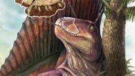 Dimetrodon borealis is shown with an overlay of the ‘Bathygnathus’ fossil from Prince Edward Island, with a Walchia tree in the background - a common fossil found on the island. Dimetrodon borealis lived about 285 million years ago during the Artinskian stage of Permian. Image credit: Danielle Dufault.