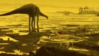 An artist’s impression of giant sauropods on the Isle of Skye, Scotland. Image credit: Jon Hoad.